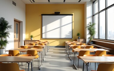 Fototapeta premium Interior design classroom. High quality