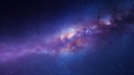 Fototapeta premium Detailed view of the milky way galaxy stretching across the night sky.