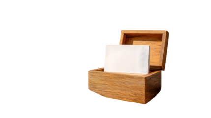 White product insert card place on white background 