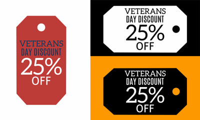 Naklejka premium Veterans Day Sale background. Perfect for shopping activities and sales promotions during the American federal holiday.