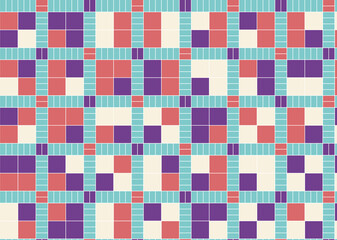 幾何学的なタイル模様 背景