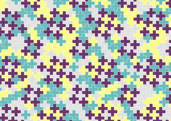 幾何学的なタイル模様 背景