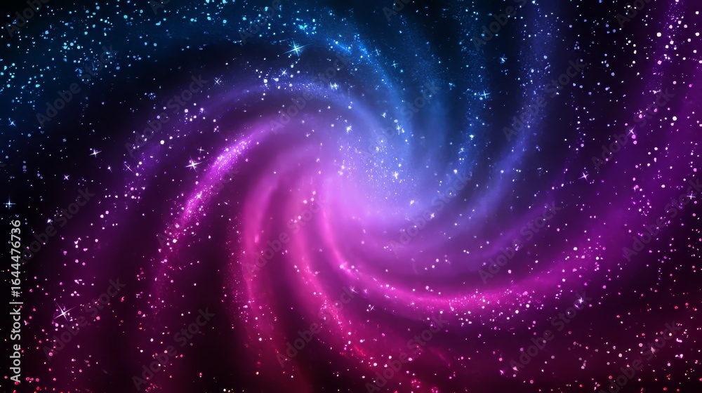 Wall mural the image features an abstract glowing vortex characterized by dynamic light particles and a circula