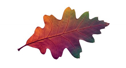 Naklejka premium Autumn leaf gradient isolated on white