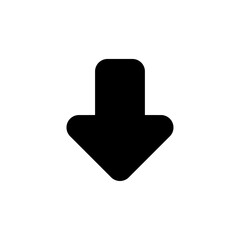 Download Icon: Blue Arrow Button, 3D Glossy Web Symbol