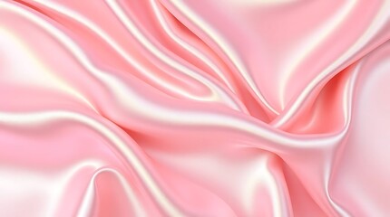 Fototapeta premium Smooth elegant pink silk or satin fold texture as background.