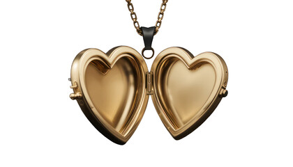 Heart-Shaped Gold Locket Necklace