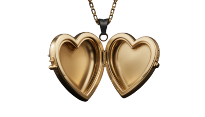 Heart-Shaped Gold Locket Necklace