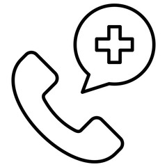 Emergency Contact Outline Icon