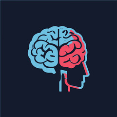 Colorful Brain Minimalist Modern Logo.eps