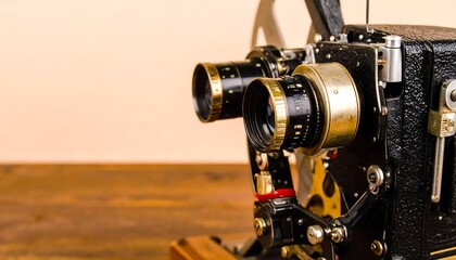 Vintage film projector close up