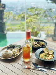 Food and Drinks at Outdoor Restaurant