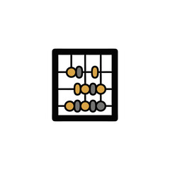 vector of abacus icon representing calculation and education tool