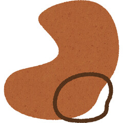 Brown kidney bean with dark outline isolated legume natural food organic seed healthy nutrition