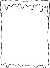 Doodle style borders and frames with dripping effect create unique artistic frame design