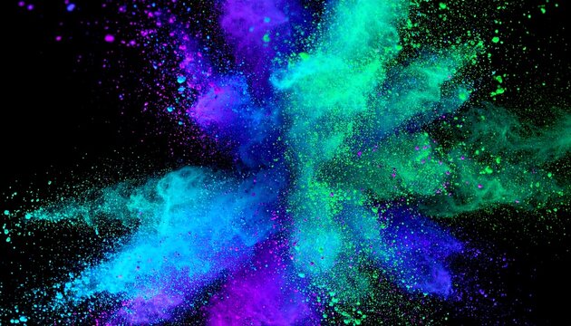 Colorful powder explosion background