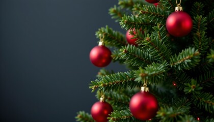mini tree with red baubles, christmas, no people, no text, no logo