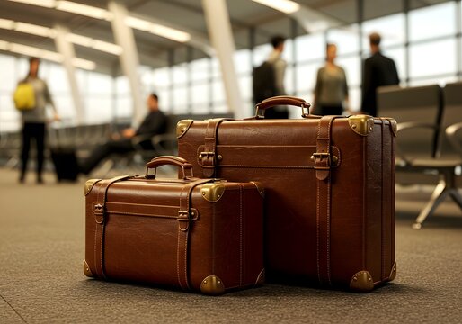 Luxury luggage set, ideal for lifestyle branding and premium travel experiences