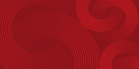 Collection of red concentric circles. Collection of radial sound wave or sonar rings. Pack of radar icon symbols, targets, dashed lines, halftones.