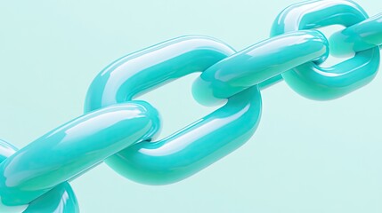 Light teal colored chain links.