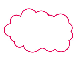 シンプルな吹き出し　雲形