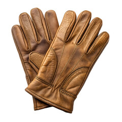 black leather gloves