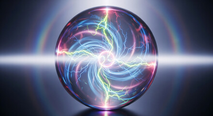 Naklejka premium Containment Field of Futuristic Plasma Energy