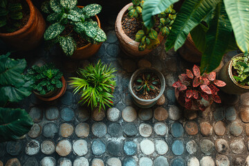 green plant on the wall