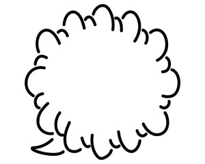 シンプルな吹き出し　雲形