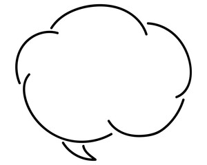 シンプルな吹き出し　雲形