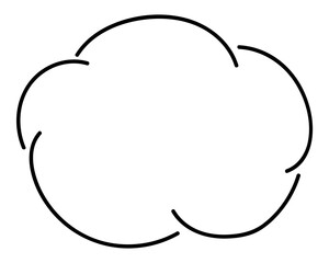 シンプルな吹き出し　雲形