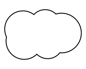 シンプルな吹き出し　雲形