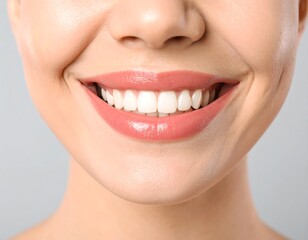 Close-up of a woman's healthy smile