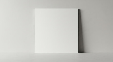 Fototapeta premium Blank canvas mockup leaning against a wall, ready for design presentation or artwork display
