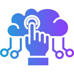 Digitalization glyph gradient icon