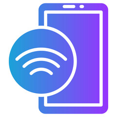 Contactless glyph gradient icon