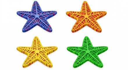 Colorful starfish illustration
