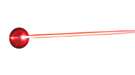 red laser beam on white background