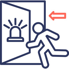 Evacuation line color icon