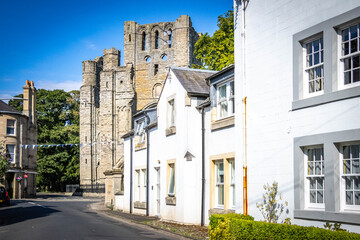 ruins of an abbey, kelso abbey, kelso, east lothian, scottish borders, scotland, uk 