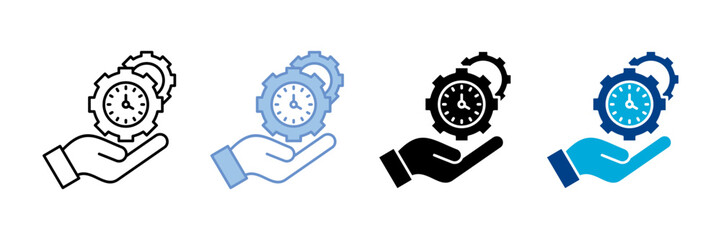 Time Management Icon Set Multiple Style Collection