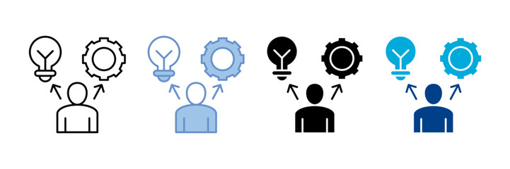 Fototapeta premium Ability Icon Set Multiple Style Collection