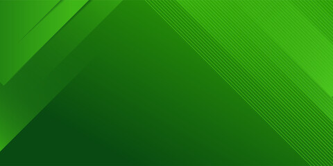 Fototapeta premium Abstract green sporty background template vector with shiny lines and lights.