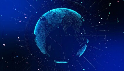 Abstract globe, digital art