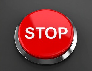 Red button with the word STOP