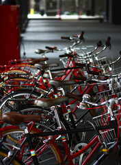 Fototapeta premium bicycles in the city