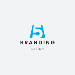 Branding number "5" logo template design