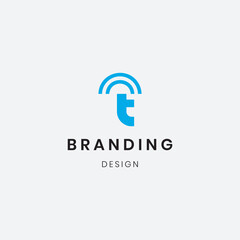 Obraz premium T logo branding identity abstract logo design