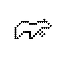 Digital bear walking logo vector