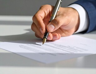 Fototapeta premium signing a contract